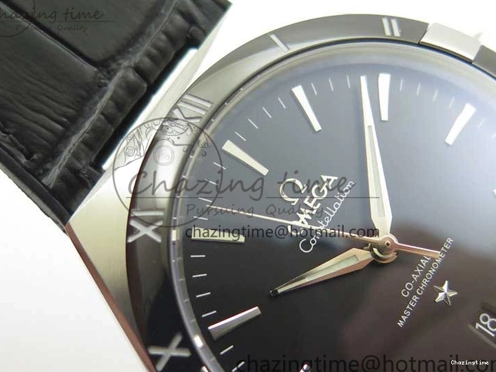 0419 Neat Constellation 131.33.41.21.03.001 SS TW Best Edition Black Dial On Gummy Strap A 7873